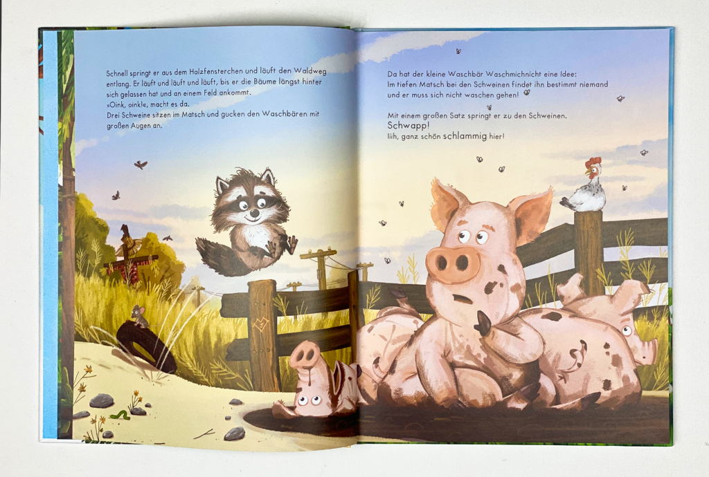 Unsere lustigen Tiergeschichten: Stinktier Riechtsogut, Wildschwein Willanderssein, Waschbär Waschmichnicht